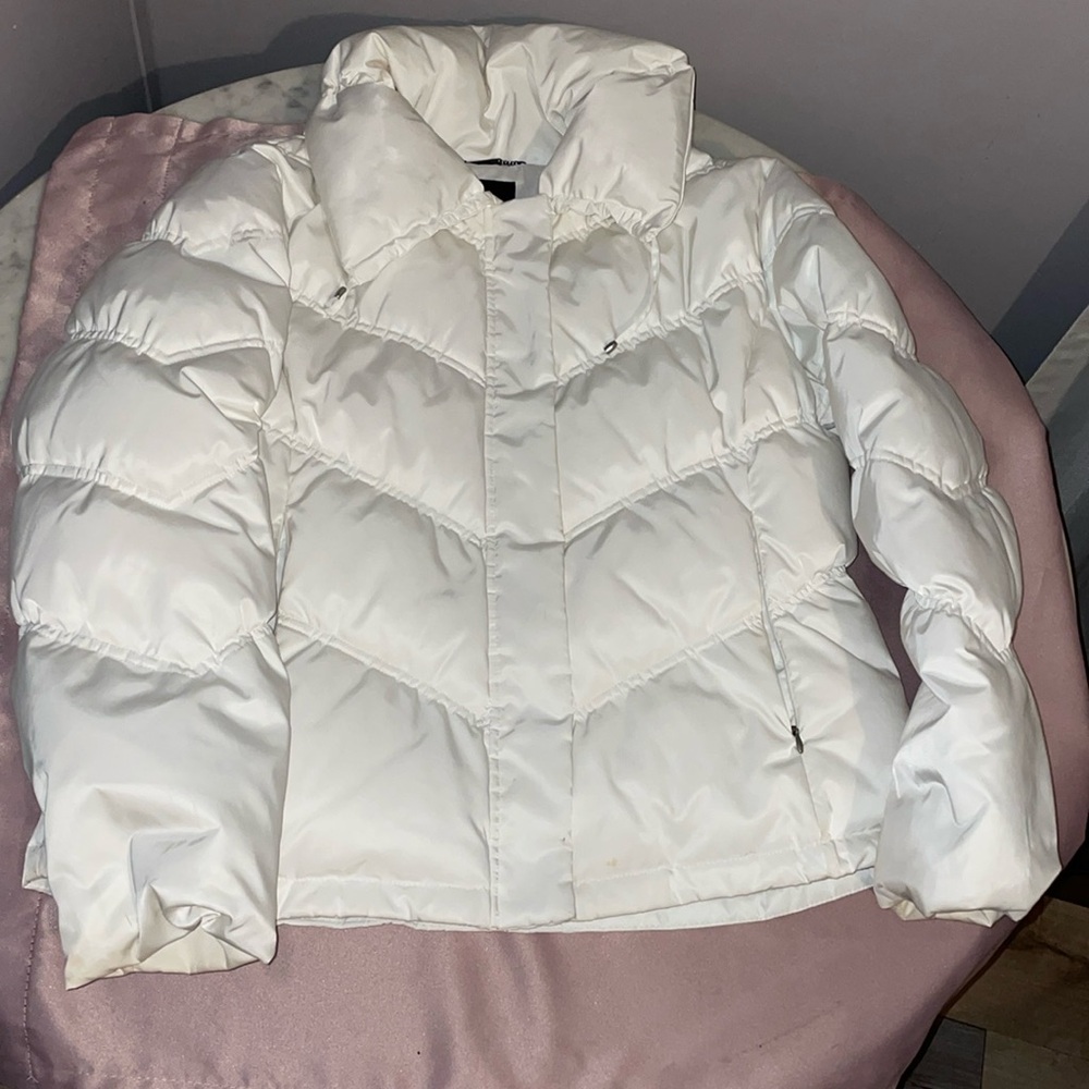 White puffer Jacket by Ana. Size X-Large petite